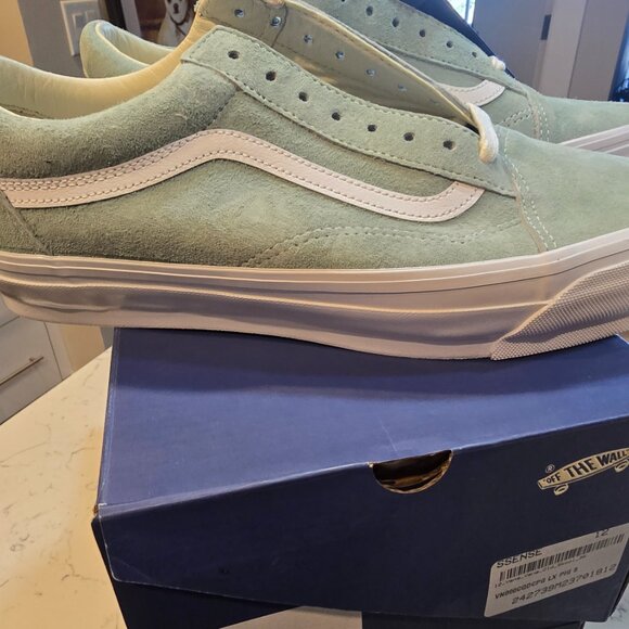 New Vans Premium Old Skool 36 LX PIG SUEDE Sneakers Low-Top ICEBERG MENS SZ 12 - Picture 2 of 9